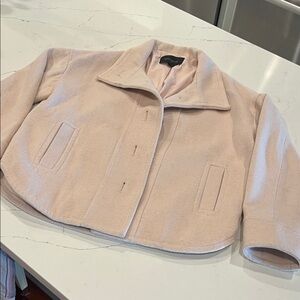 Ann Taylor Pale Blush Cropped Pea Coat